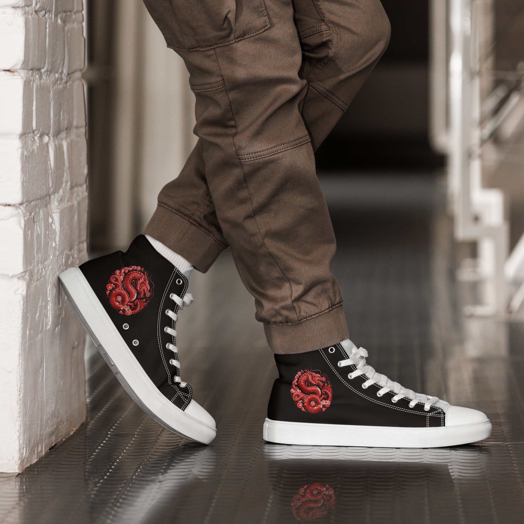 STAR-SEED Love Galactica buy - Men’s high top canvas shoes Gift!