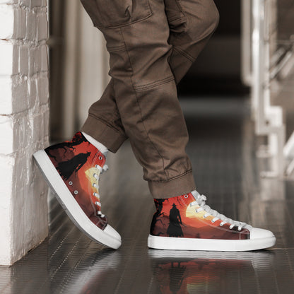 Men’s high top canvas shoes