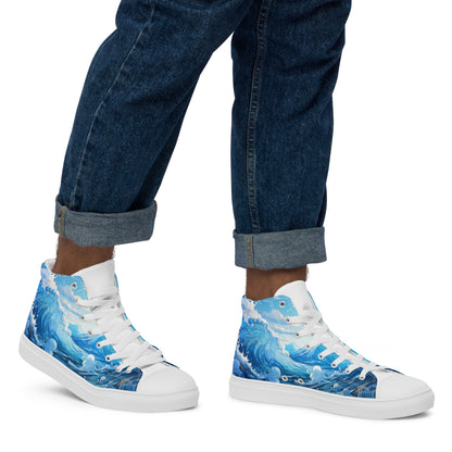 Men’s high top canvas shoes