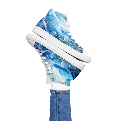 Women’s high top canvas shoes