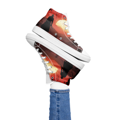 Women’s high top canvas shoes